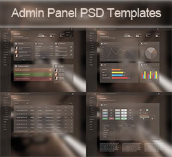 UI设计－磨砂风格的程序界面设计：Admin Panel PSD Templates